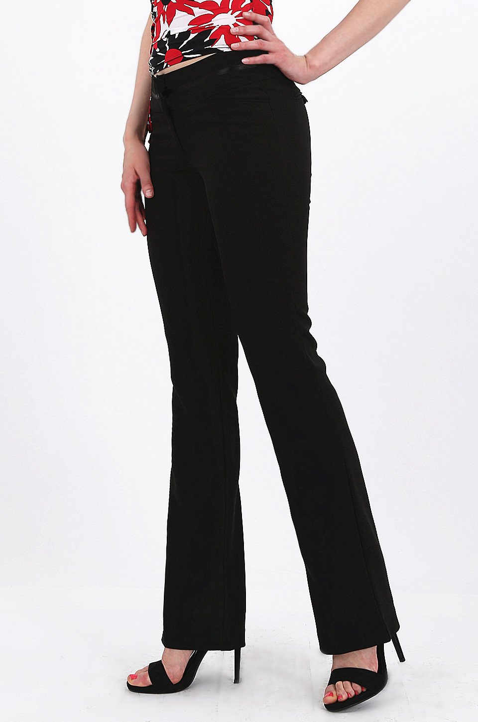 MISS PINKI Logan tailored bootcut work pants in Black