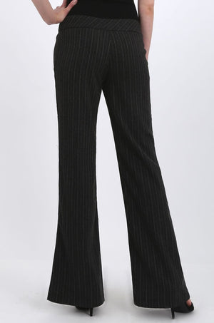 MISS PINKI Londyn tailored work pants in grey stripe