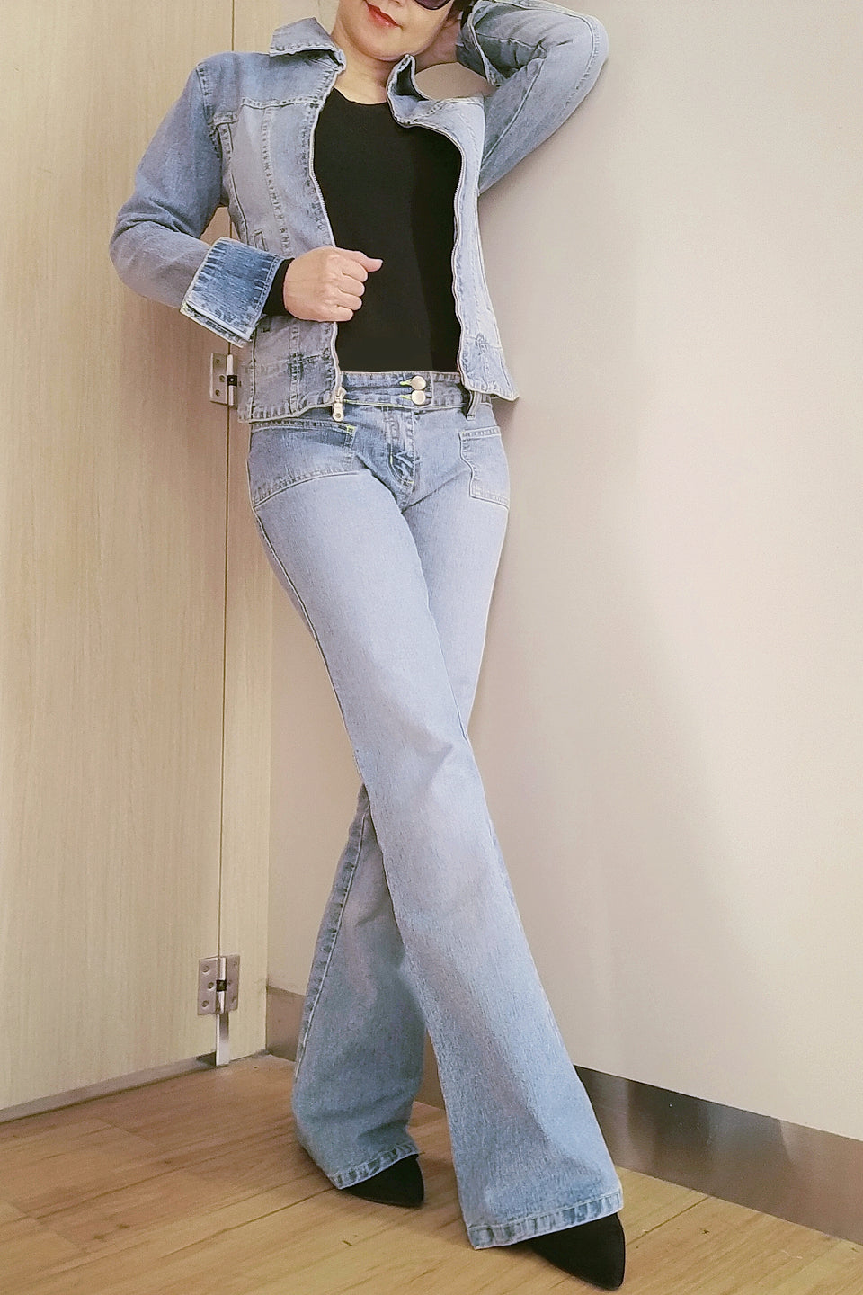 MISS PINKI Amina Denim Set: Jacket + Jeans