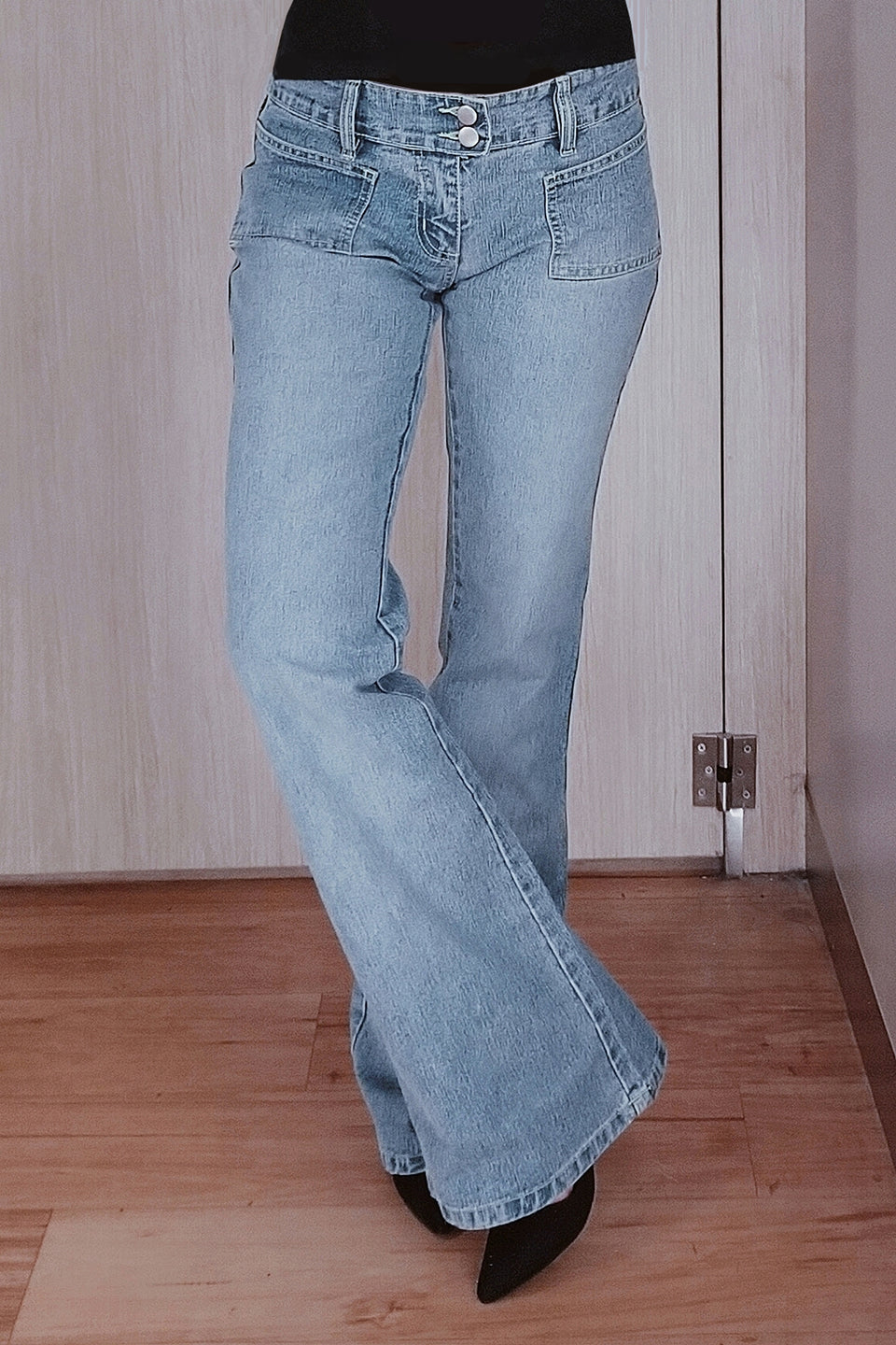 MISS PINKI Amina Blue Flare Jeans