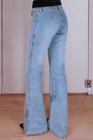 MISS PINKI Amina Blue Flare Jeans