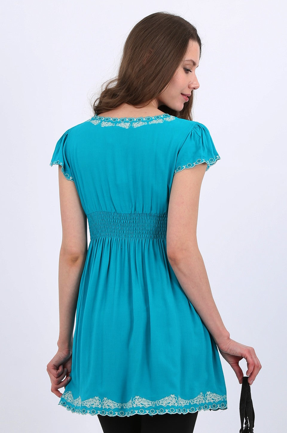 Julia Tunic Top in Aqua