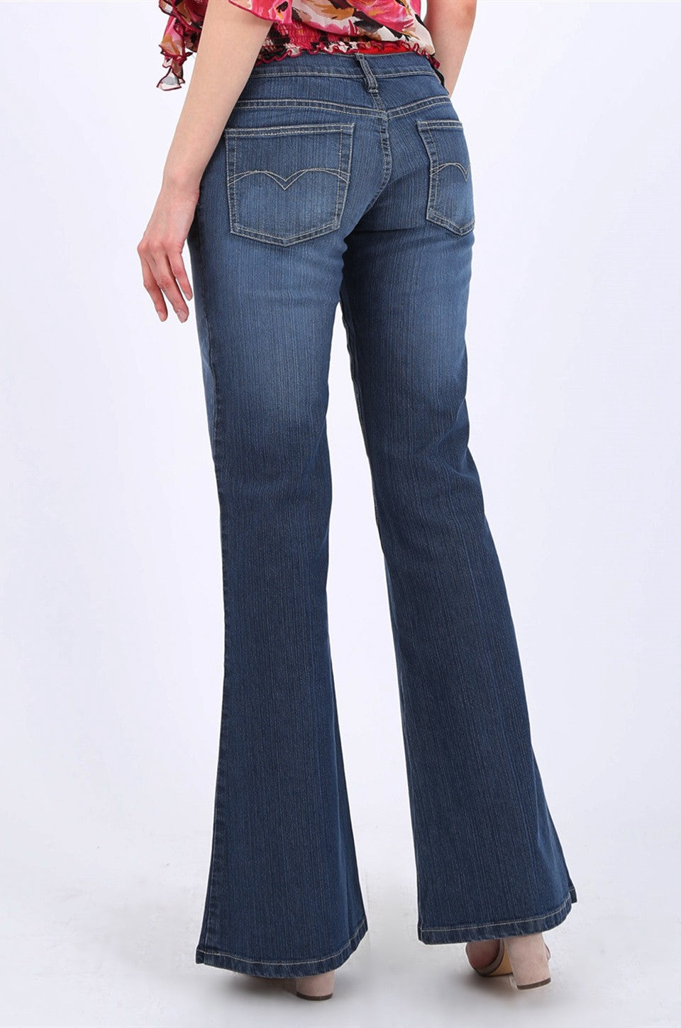 MISS PINKI Faith Flare Jeans in blue