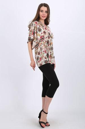 Paisley Kimono Satin Top