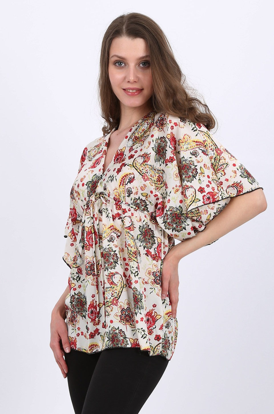 Paisley Kimono Satin Top