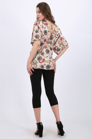 Paisley Kimono Satin Top