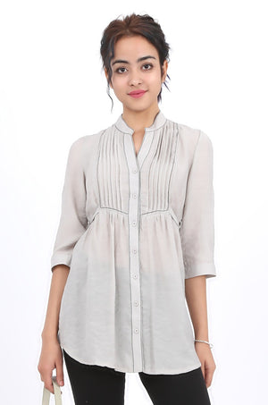 Sarah long shirt in grey