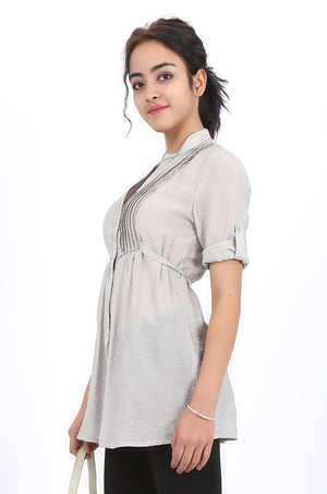 Sarah long shirt in grey