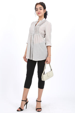 Sarah long shirt in grey