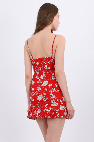 MISS PINKI Ariana Floral Dress In Red