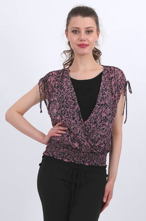 Sophie georgette overlay top in burgandi excluding black singlet