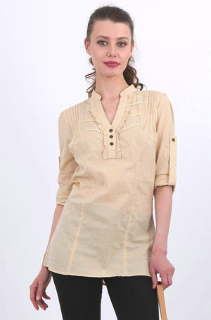 Reagan Long Shirt in beige