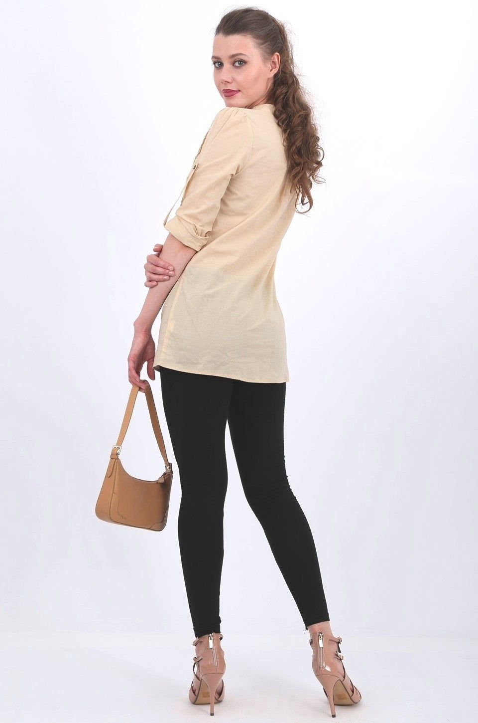 Reagan Long Shirt in beige