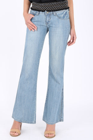 MISS PINKI Lily Wide leg jeans in light blue