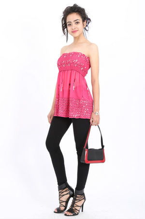 Avery Sequin Top in Pink