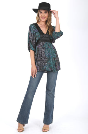 Evelyn Kimono Satin Top