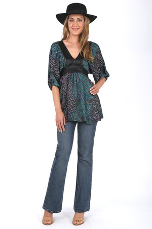 Evelyn Kimono Satin Top