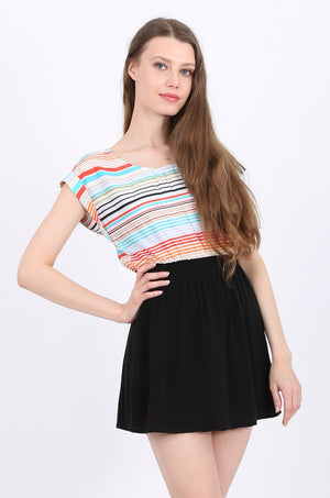 MISS PINKI Remi Dress in multi stripe print