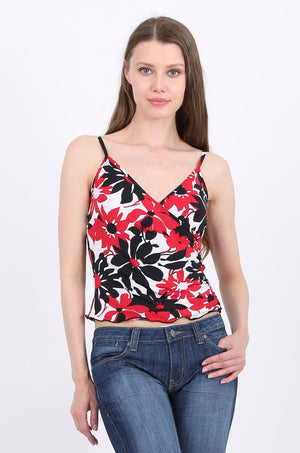 Jacqueline Top in Red floral