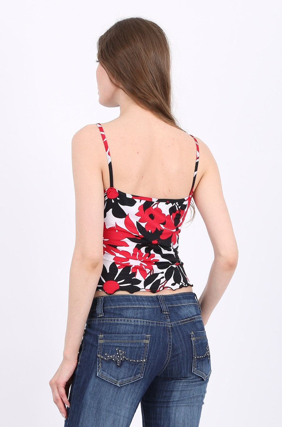 Jacqueline Top in Red floral