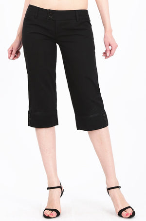 MISS PINKI Heidi cropped pants in black