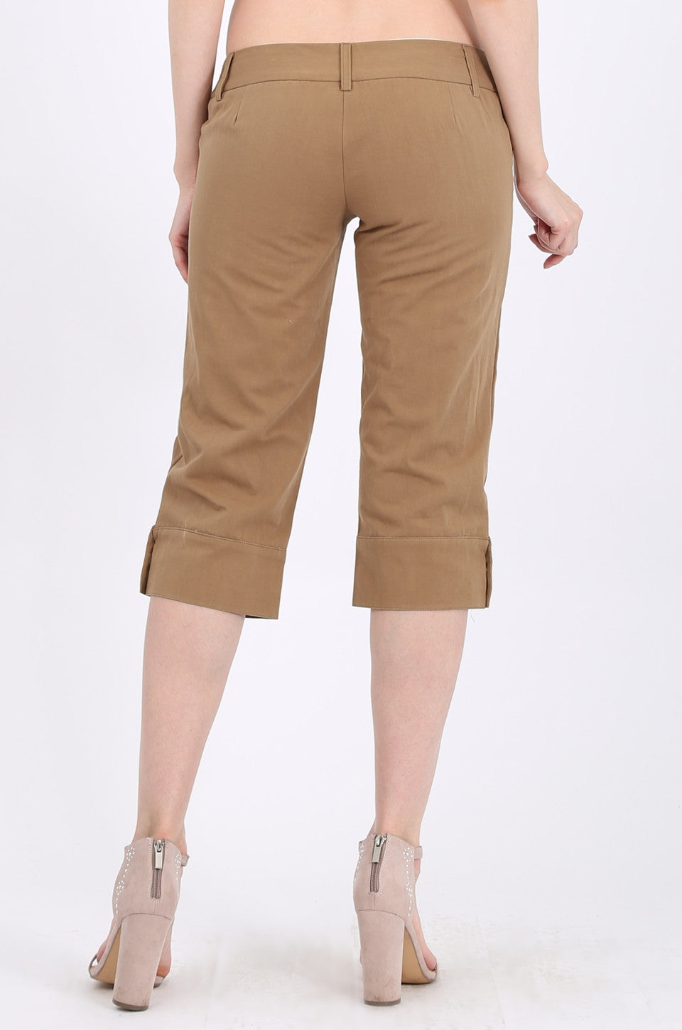 MISS PINKI Heidi cropped pants in Khaki