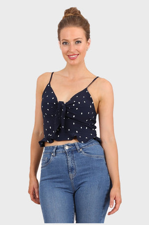 Alexis Polka Dots Cami in black