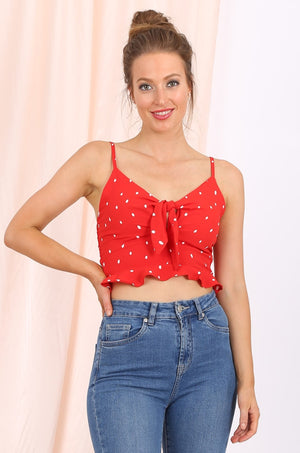 Alexis Polka Dots Cami in red