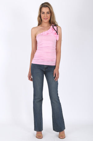 Olivia Jersey Knit Top in pink