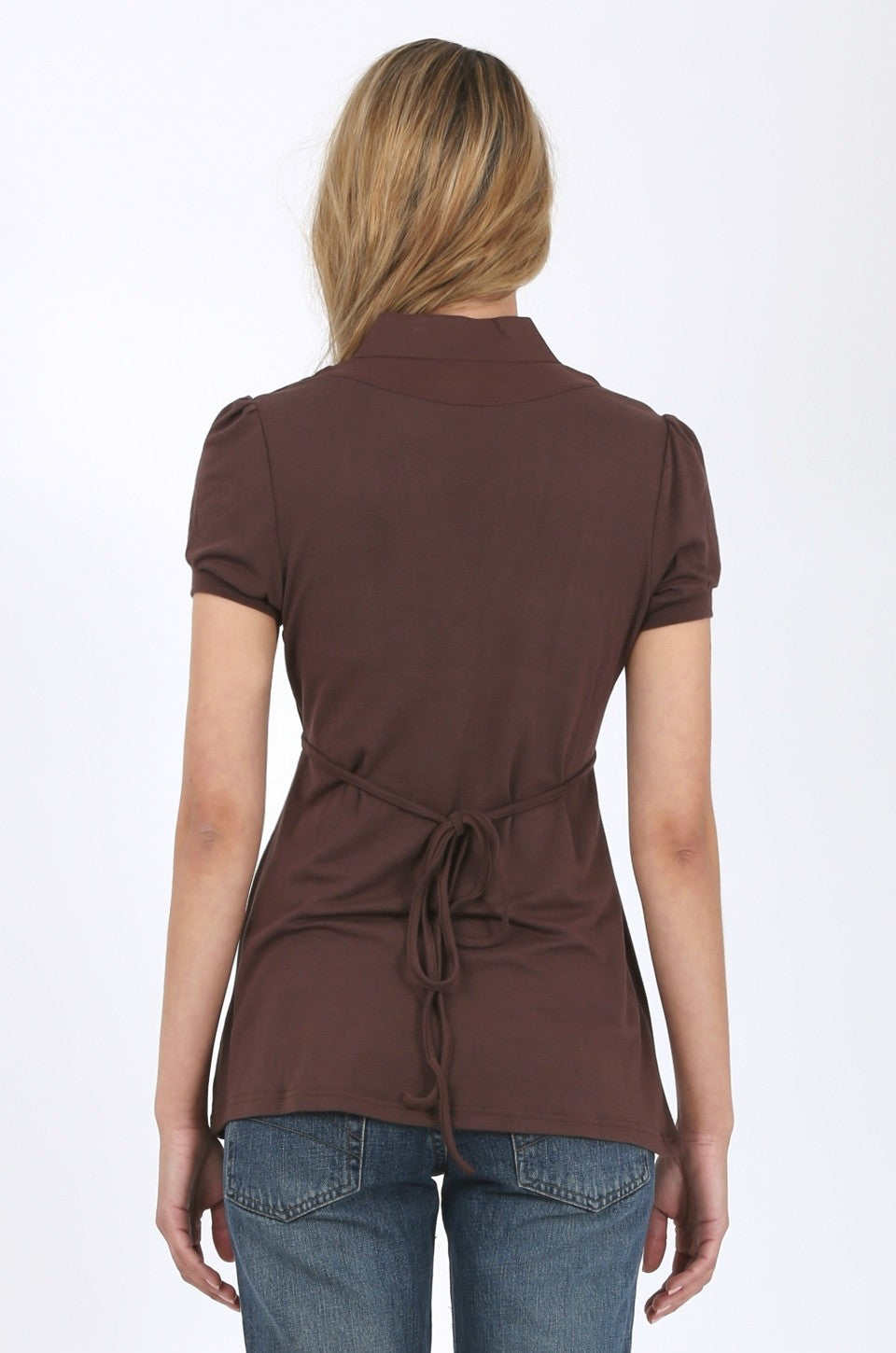 Isabella knit top in brown