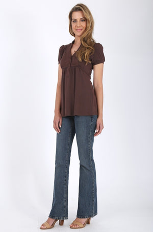 Isabella knit top in brown