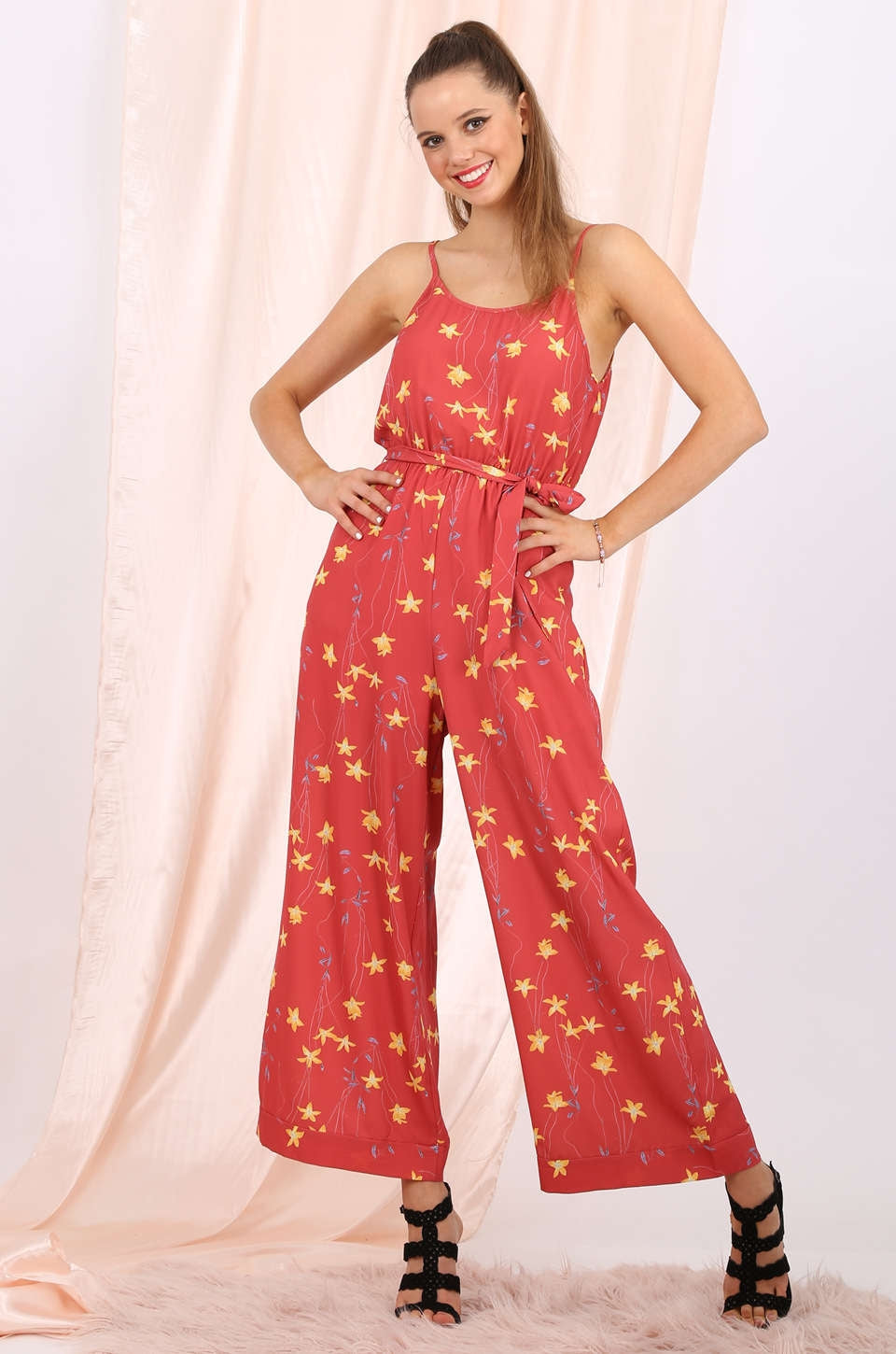 MISS PINKI Gabriela Jumpsuit in orange floral