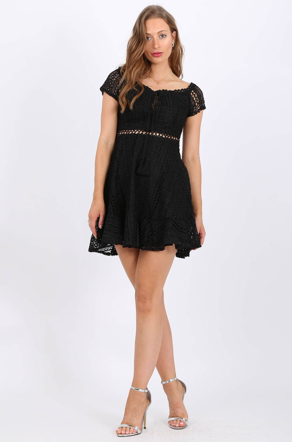 MISS PINKI Naomi Lace Dress in black