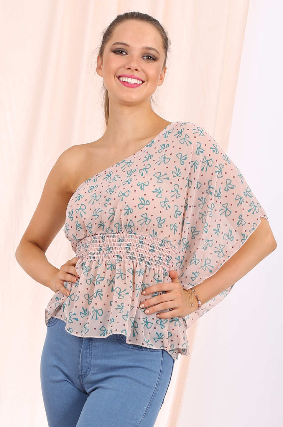 London chiffon top in pink