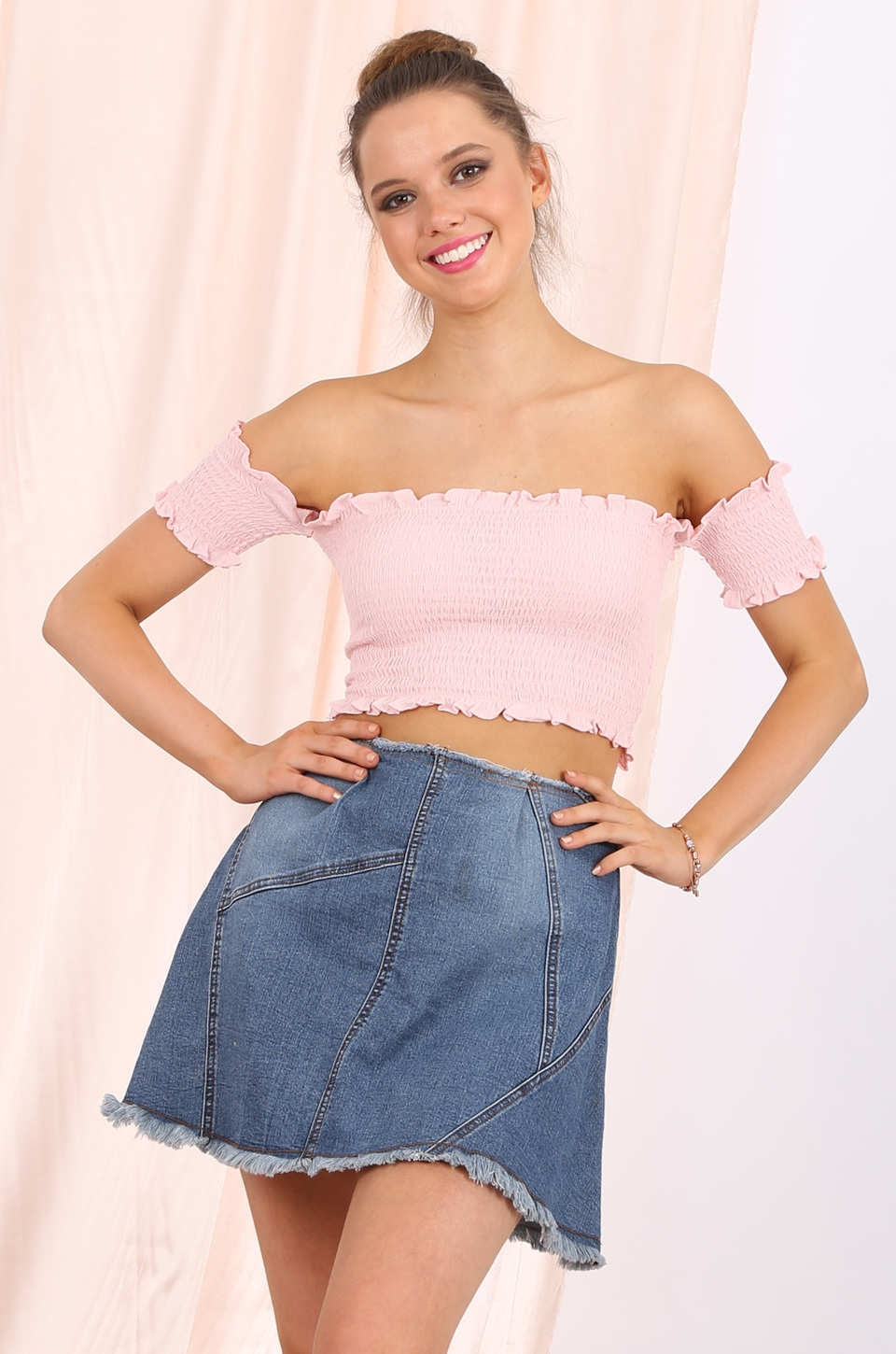 Ida cropped top in pink