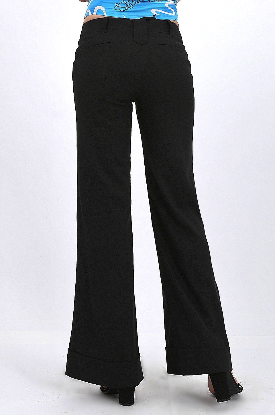 MISS PINKI Millie tailored cuffed work pants in Black