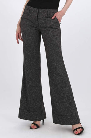 MISS PINKI Ayla tailored vintage cuffed work pants in Charcoal