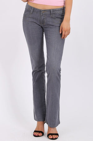 MISS PINKI River straight leg Jeans in grey