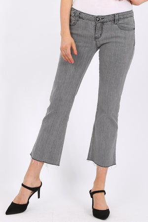 MISS PINKI Payton cropped jeans in grey