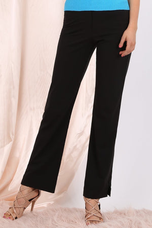 MISS PINKI Aspen tailored straight leg work pants in black