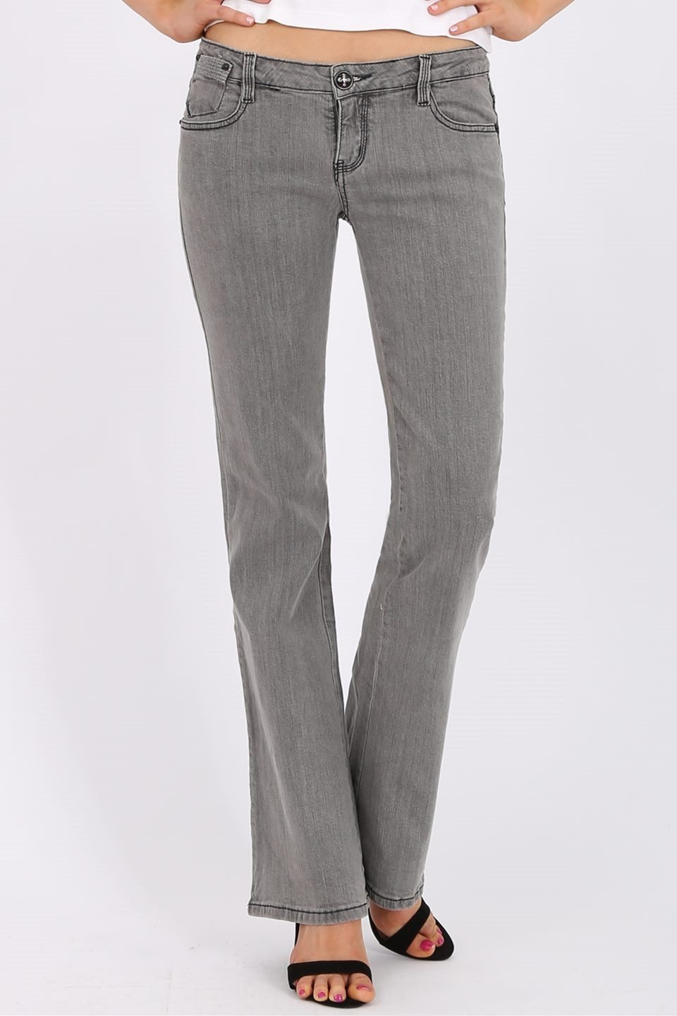 MISS PINKI Payton bootlegs Jeans in grey