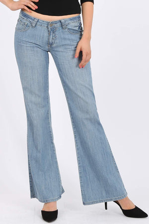 MISS PINKI Lily Wide leg jeans in light blue