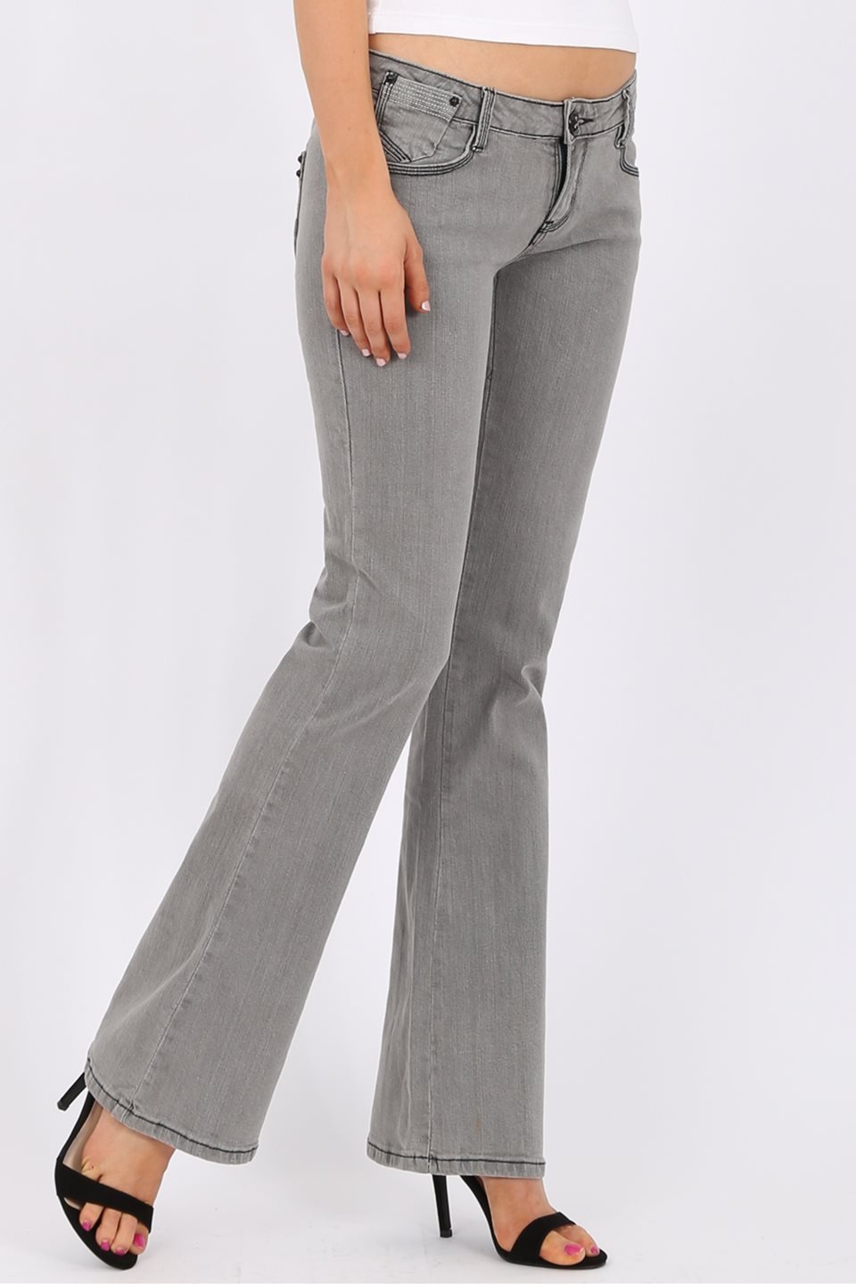 MISS PINKI Noelle bootlegs Jeans in grey