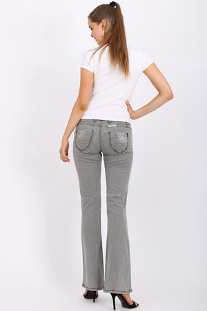 MISS PINKI Noelle bootlegs Jeans in grey