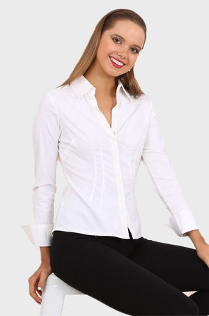 Alivia fitted shirt in white
