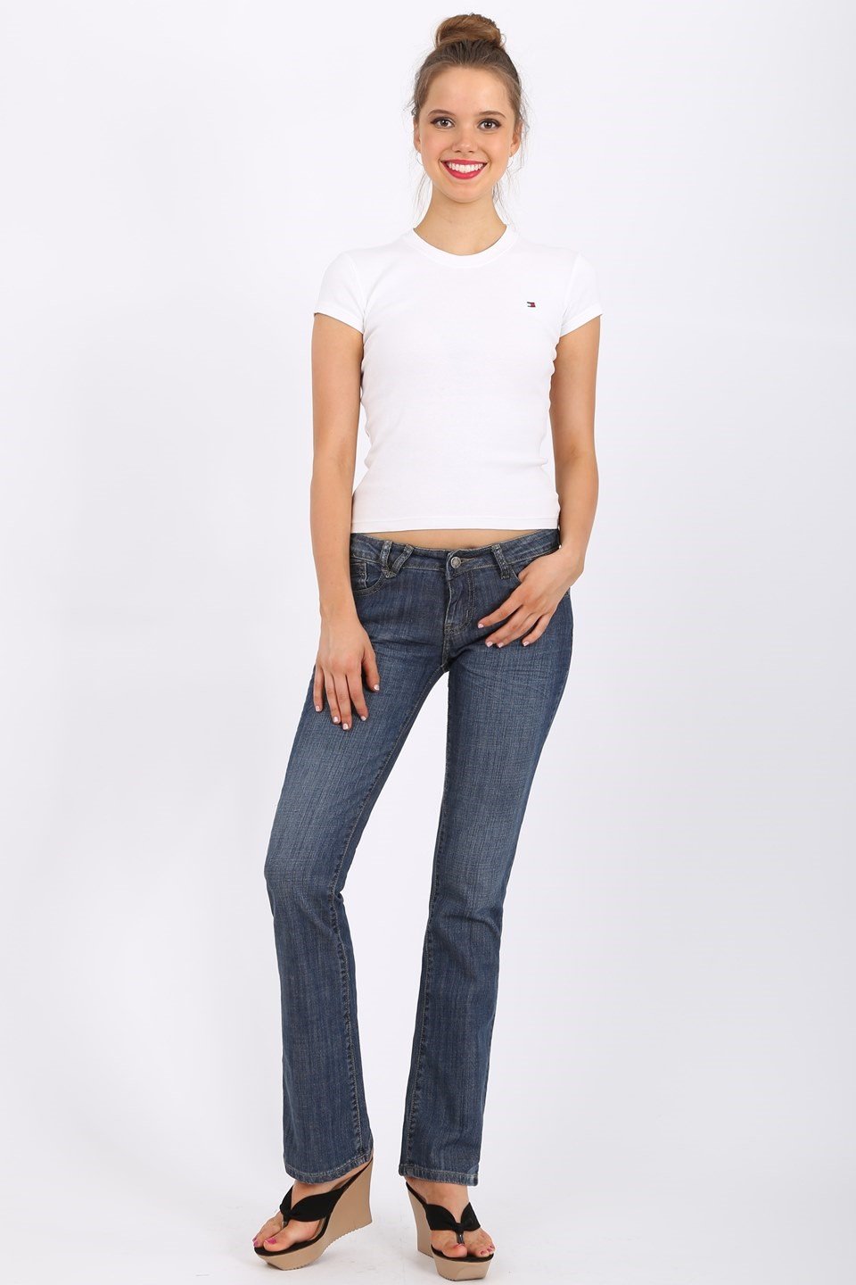 MISS PINKI Kara bootlegs Jeans in blue