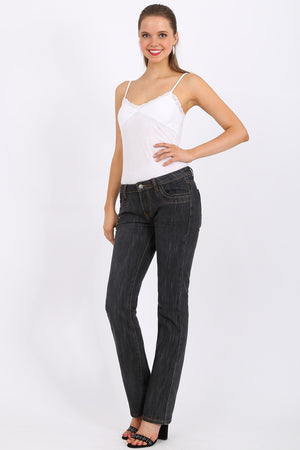 MISS PINKI Maia bootlegs Jeans in black wash