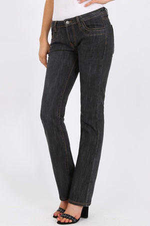 MISS PINKI Maia bootlegs Jeans in black wash