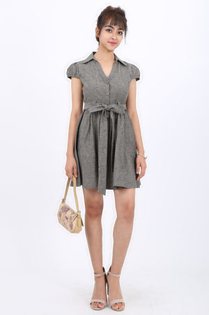 MISS PINKI Genesis linen shirt dress