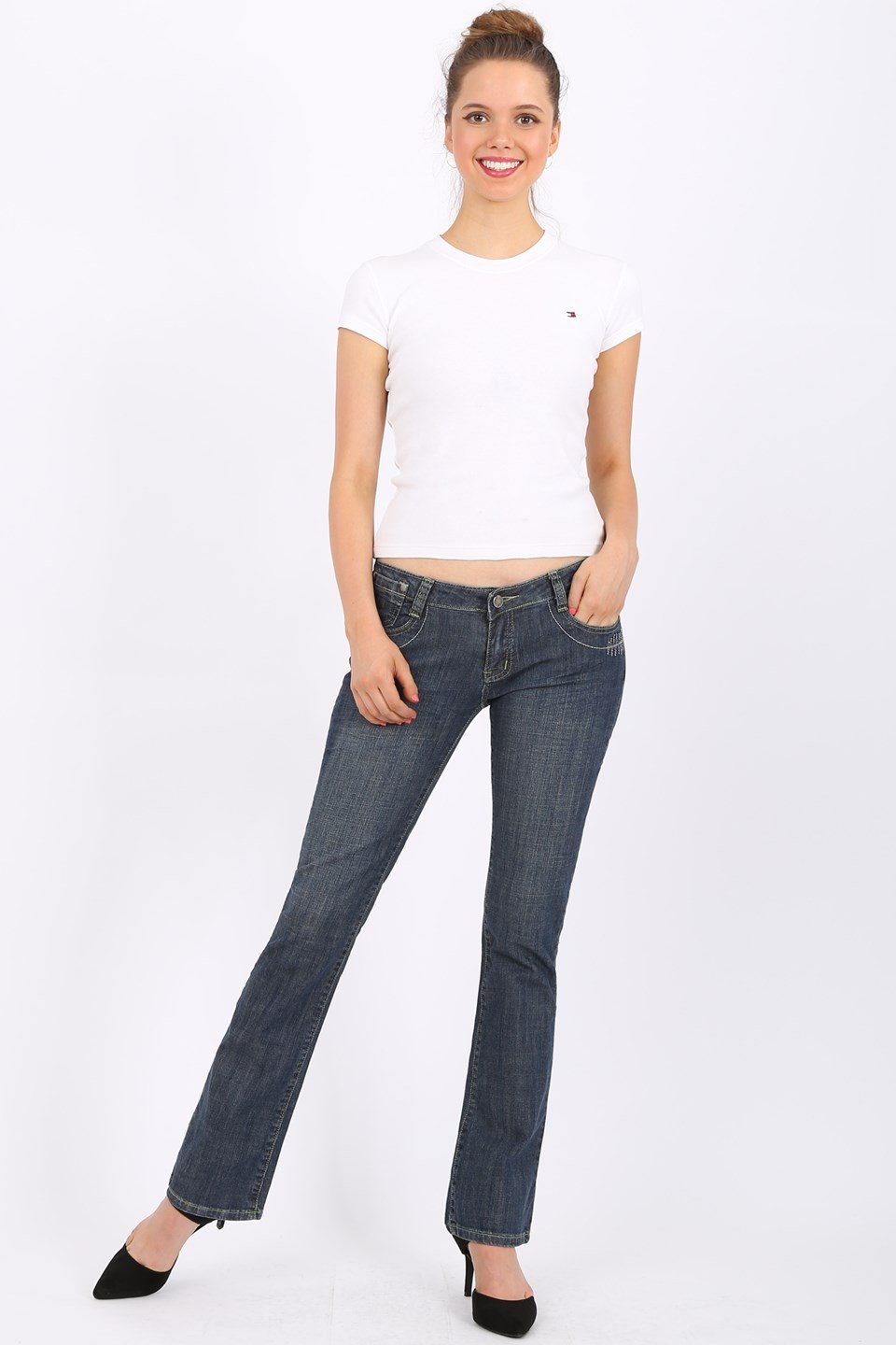 MISS PINKI Renata straight leg Jeans in blue